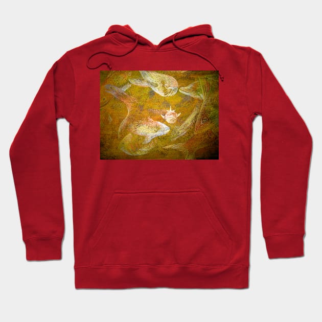 Happy Accident Luminous Ghost Fish Painting - Section 3 Hoodie by Heatherian